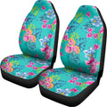 Teal Aloha Tropical Pattern Print Universal Fit Car Seat Covers