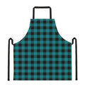 Teal And Black Buffalo Check Print Apron