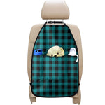 Teal And Black Buffalo Check Print Car Seat Organizers