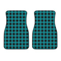 Teal And Black Buffalo Check Print Front Car Floor Mats