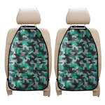 Teal And Black Camouflage Print Car Seat Organizers