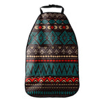 Teal And Brown Aztec Pattern Print Car Seat Organizers