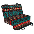 Teal And Brown Aztec Pattern Print Pet Car Back Seat Cover