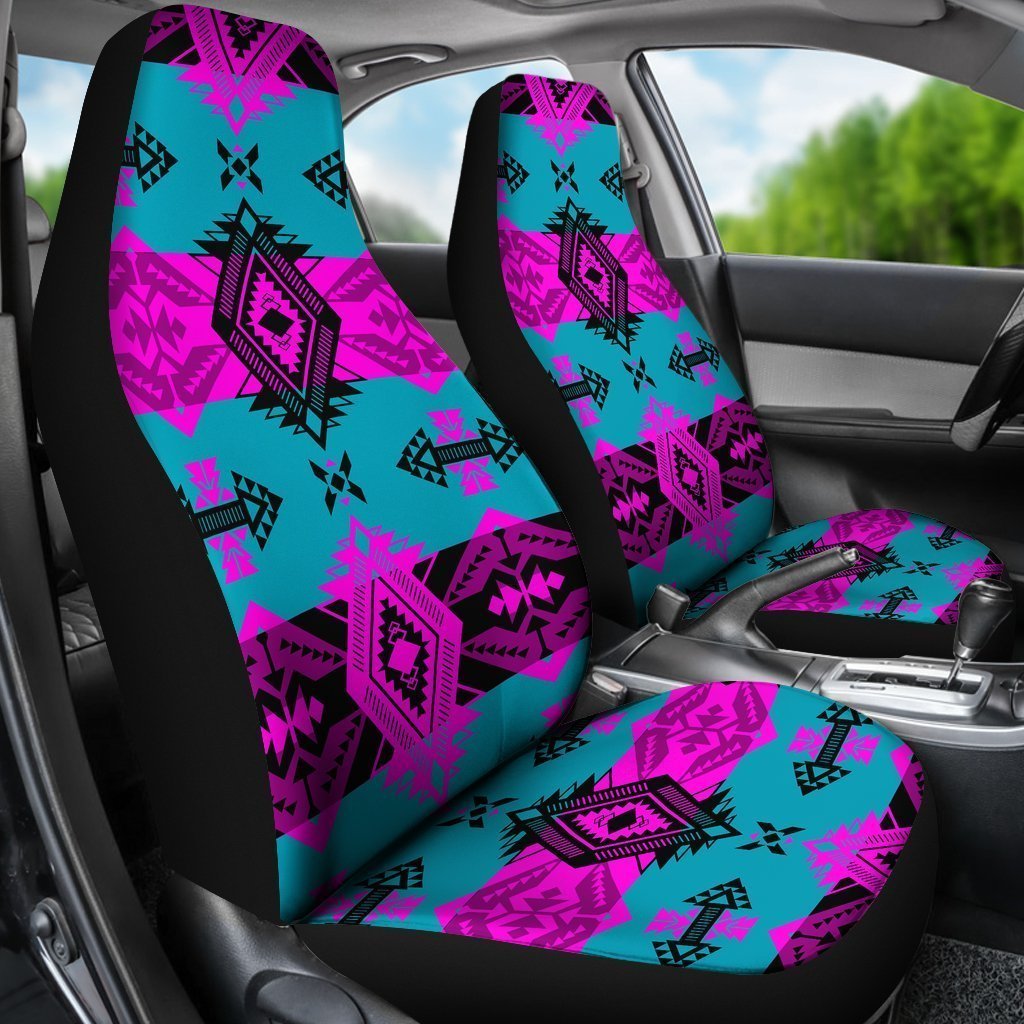 Teal And Pink Sovereign Native Universal Fit Car Seat Covers GearFrost