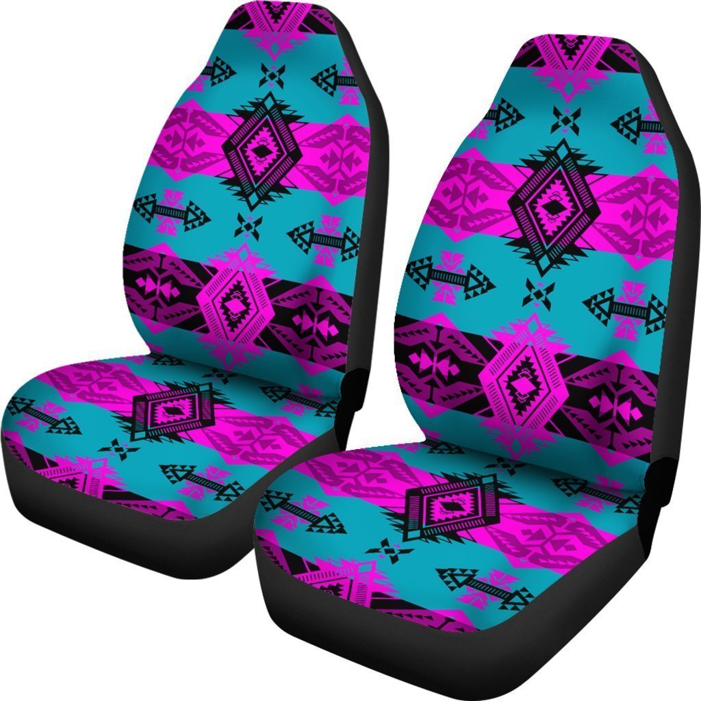 Teal And Pink Sovereign Native Universal Fit Car Seat Covers GearFrost