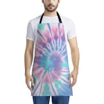 Teal And Pink Tie Dye Print Apron