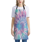 Teal And Pink Tie Dye Print Apron