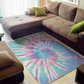 Teal And Pink Tie Dye Print Floor Mat