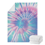 Teal And Pink Tie Dye Print Blanket