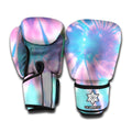 Teal And Pink Tie Dye Print Boxing Gloves
