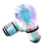 Teal And Pink Tie Dye Print Boxing Gloves