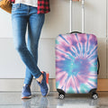 Teal And Pink Tie Dye Print Luggage Cover