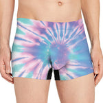 Teal And Pink Tie Dye Print Men's Boxer Briefs