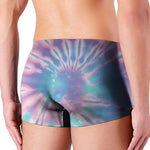 Teal And Pink Tie Dye Print Men's Boxer Briefs