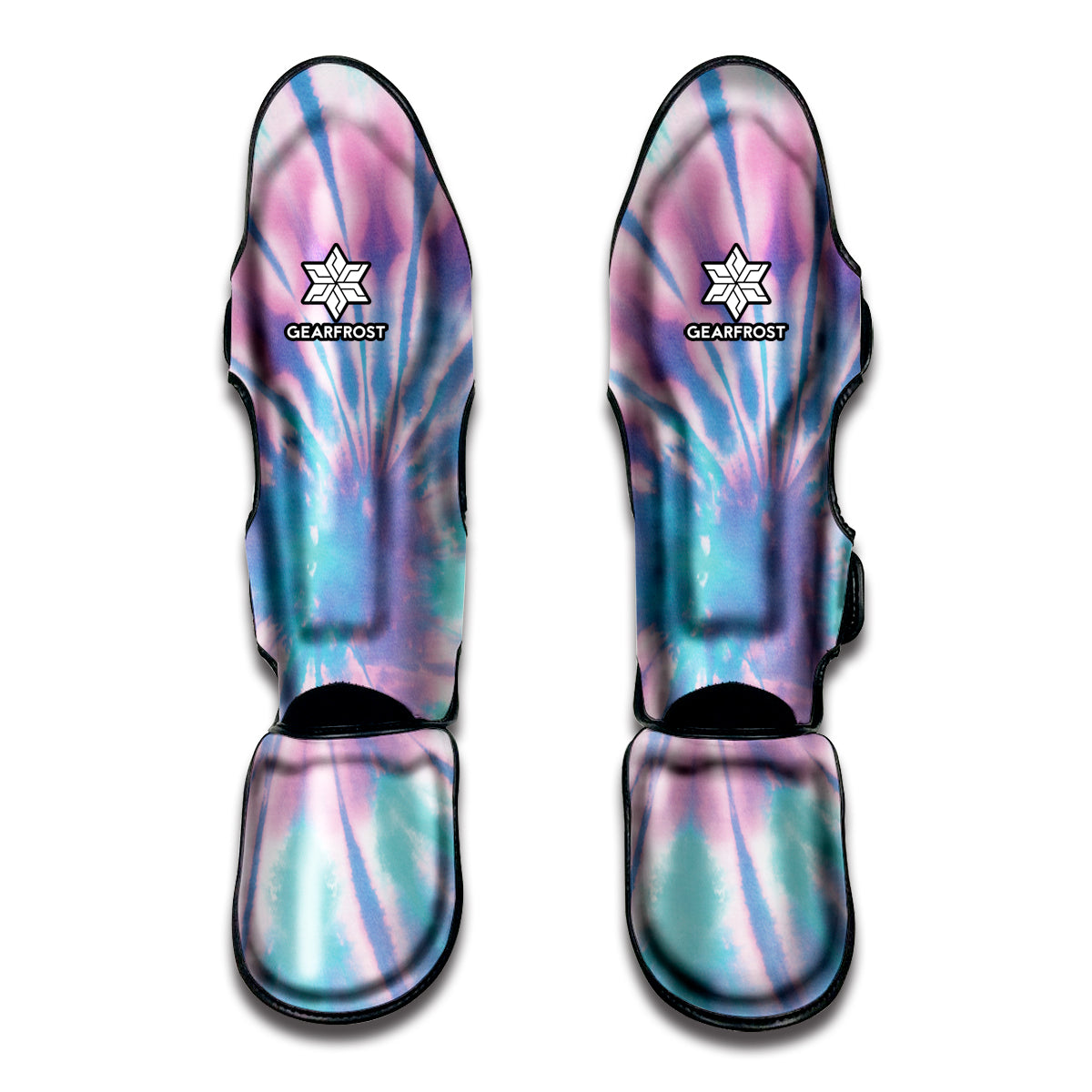 Teal And Pink Tie Dye Print Muay Thai Shin Guard