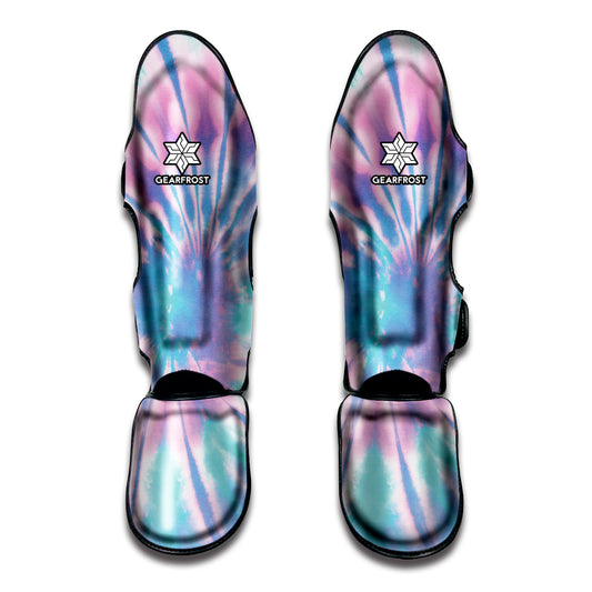 Teal And Pink Tie Dye Print Muay Thai Shin Guard