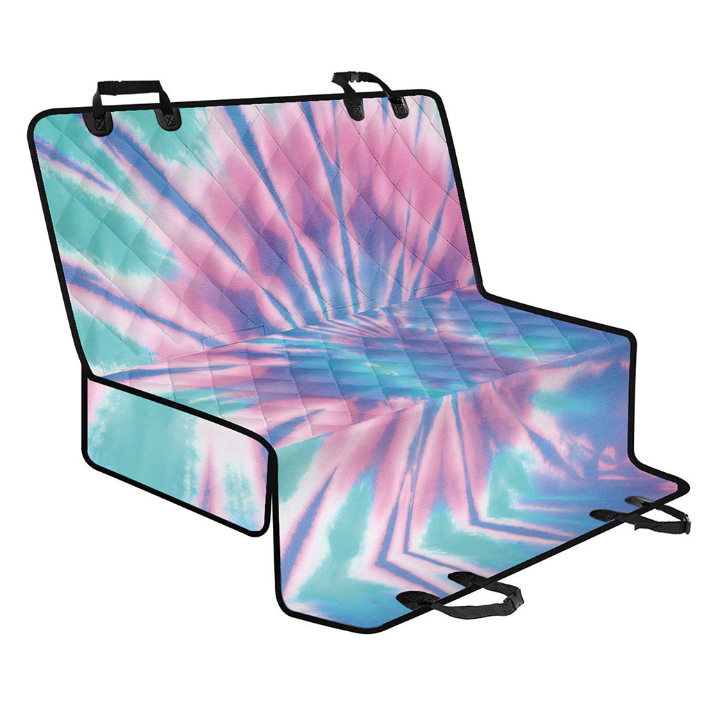 Teal And Pink Tie Dye Print Pet Car Back Seat Cover