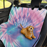 Teal And Pink Tie Dye Print Pet Car Back Seat Cover