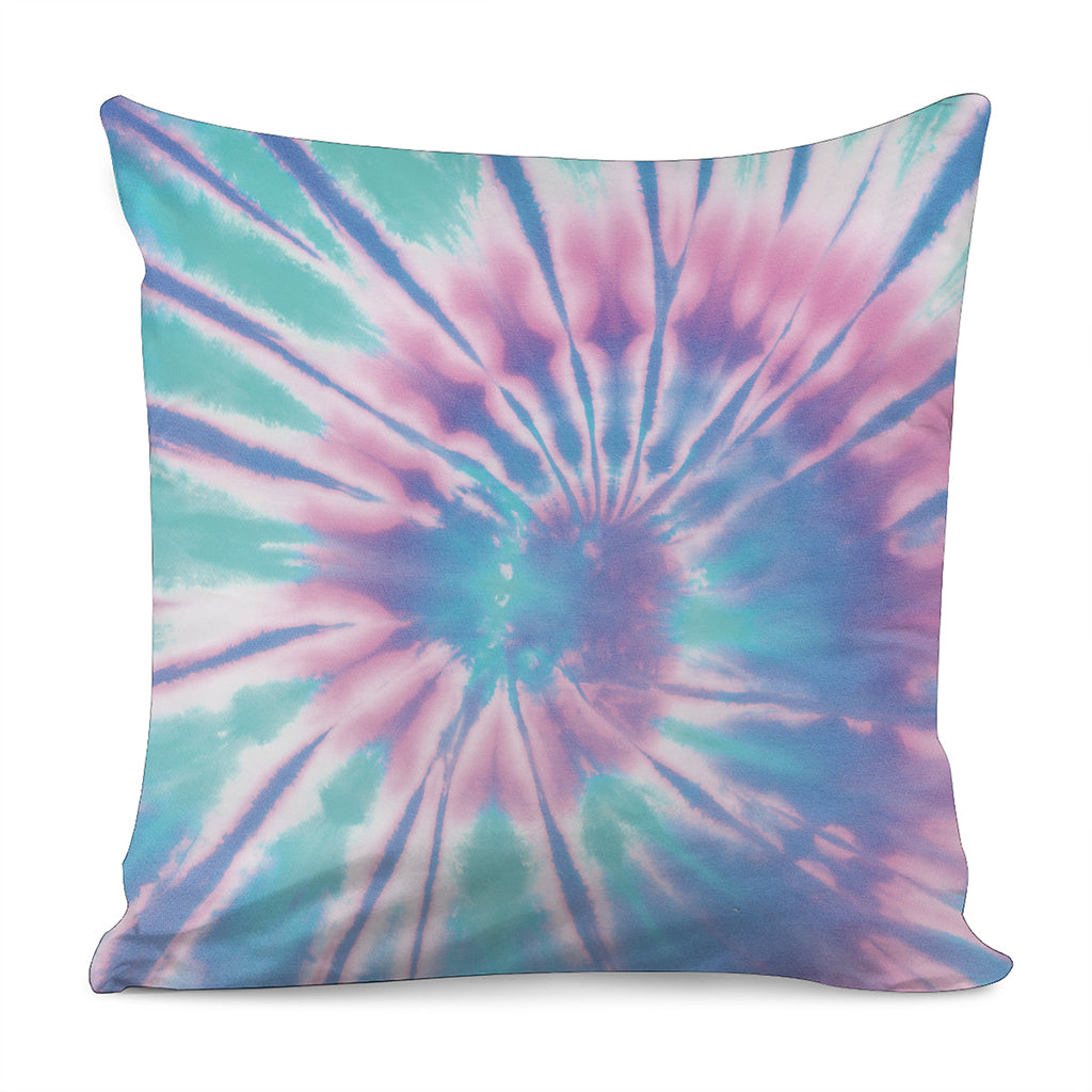 Teal And Pink Tie Dye Print Pillow Cover