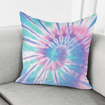 Teal And Pink Tie Dye Print Pillow Cover