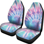 Teal And Pink Tie Dye Print Universal Fit Car Seat Covers