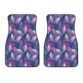 Teal And Pink Tropical Floral Print Front Car Floor Mats