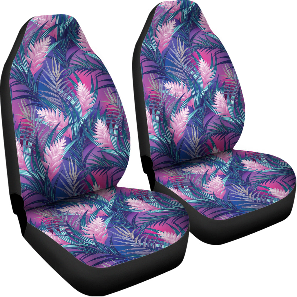 Teal And Pink Tropical Floral Print Universal Fit Car Seat Covers
