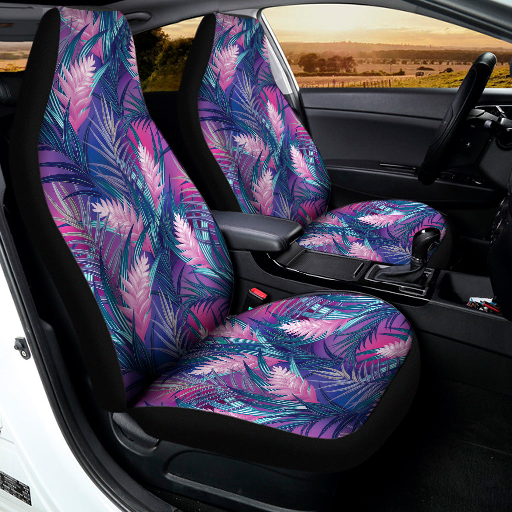 Teal And Pink Tropical Floral Print Universal Fit Car Seat Covers