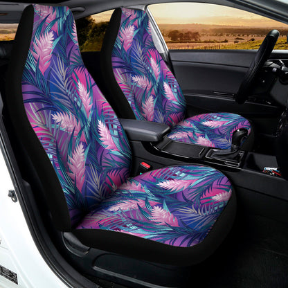 Teal And Pink Tropical Floral Print Universal Fit Car Seat Covers