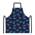 Teal And Purple Dragonfly Pattern Print Apron