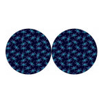 Teal And Purple Dragonfly Pattern Print Car Coasters