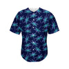 Teal And Purple Dragonfly Pattern Print Men's Baseball Jersey