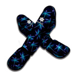 Teal And Purple Dragonfly Pattern Print Muay Thai Shin Guard