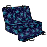 Teal And Purple Dragonfly Pattern Print Pet Car Back Seat Cover