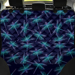 Teal And Purple Dragonfly Pattern Print Pet Car Back Seat Cover