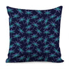 Teal And Purple Dragonfly Pattern Print Pillow Cover