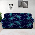 Teal And Purple Dragonfly Pattern Print Sofa Cover