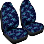 Teal And Purple Dragonfly Pattern Print Universal Fit Car Seat Covers