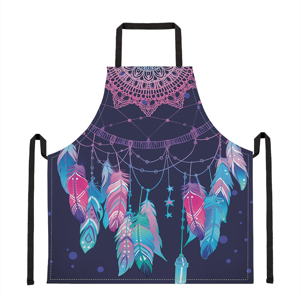 Teal And Purple Dream Catcher Print Apron