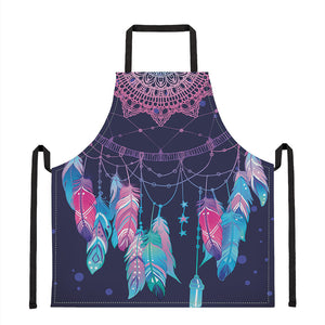 Teal And Purple Dream Catcher Print Apron