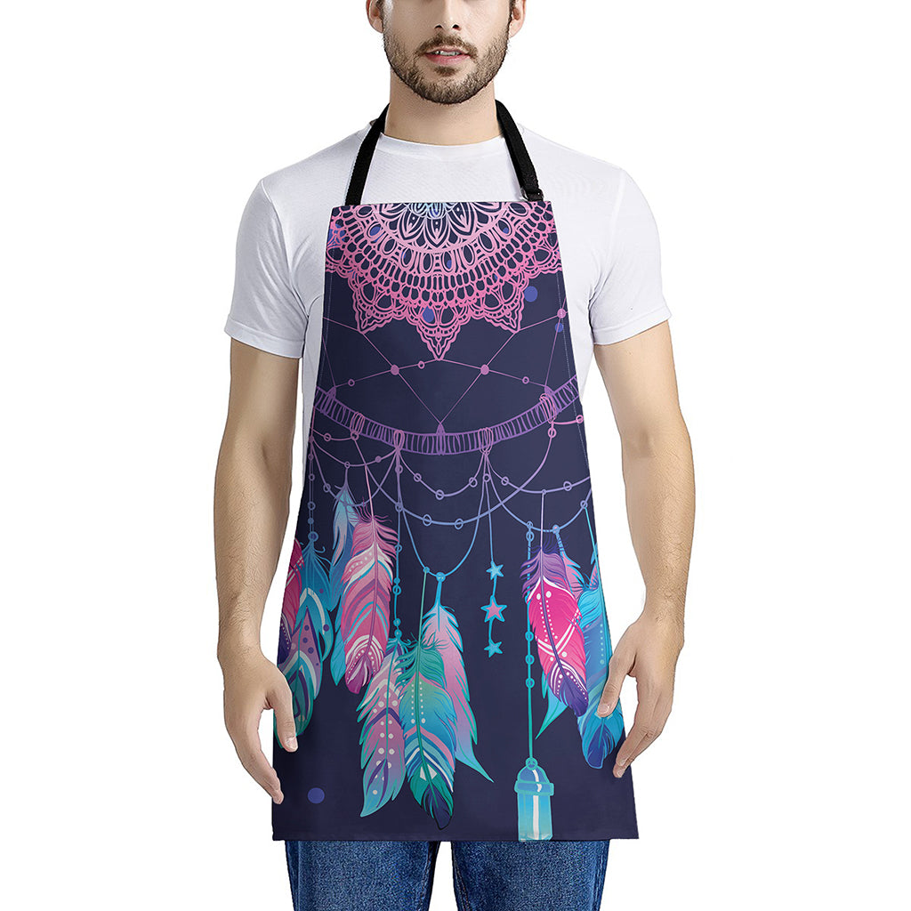 Teal And Purple Dream Catcher Print Apron