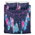 Teal And Purple Dream Catcher Print Duvet Cover Bedding Set