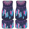 Teal And Purple Dream Catcher Print Front and Back Car Floor Mats