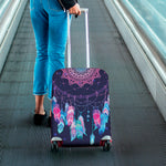 Teal And Purple Dream Catcher Print Luggage Cover