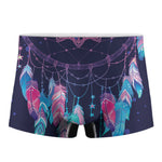 Teal And Purple Dream Catcher Print Men's Boxer Briefs