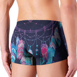 Teal And Purple Dream Catcher Print Men's Boxer Briefs