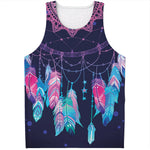 Teal And Purple Dream Catcher Print Men's Tank Top