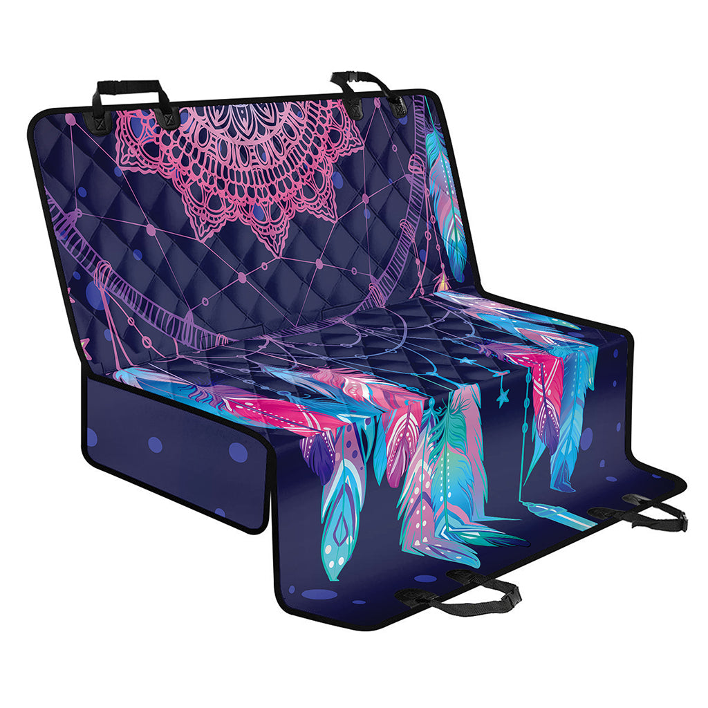 Teal And Purple Dream Catcher Print Pet Car Back Seat Cover