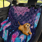Teal And Purple Dream Catcher Print Pet Car Back Seat Cover