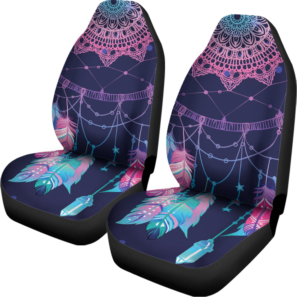 Teal And Purple Dream Catcher Print Universal Fit Car Seat Covers